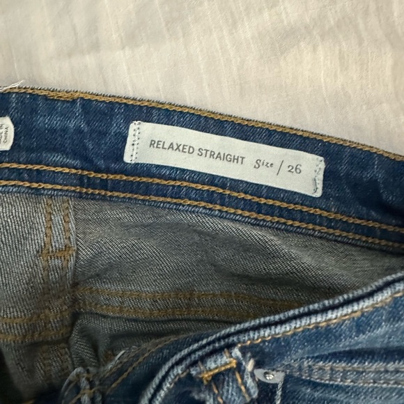 Pilcro and the Letterpress Relaxed Straight Red Stripe Ankle Denim Jeans (J2) - Picture 8 of 11